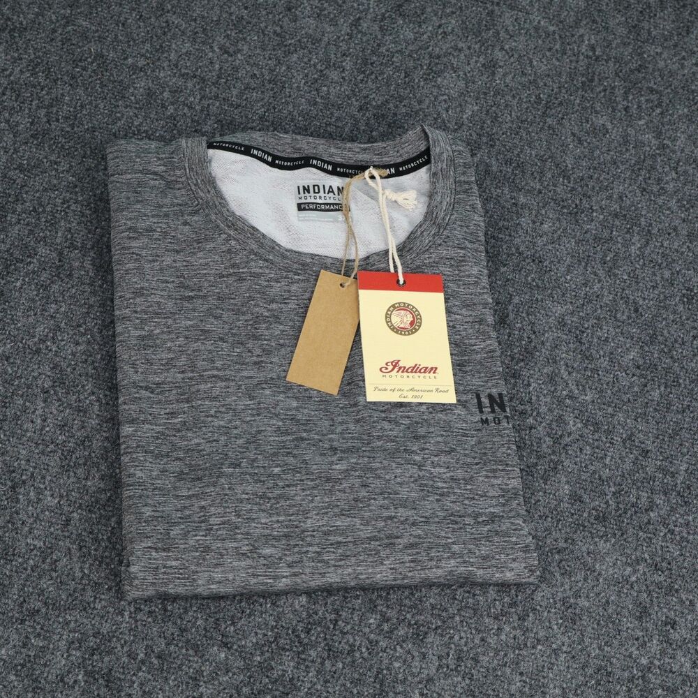 NWT Indian Motorcycle Men’s Performance Gray Short Sleeve T-Shirt Size 3xl